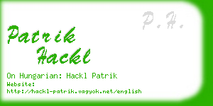 patrik hackl business card